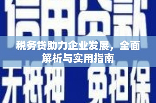 观山湖税务贷助力企业发展，全面解析与实用指南