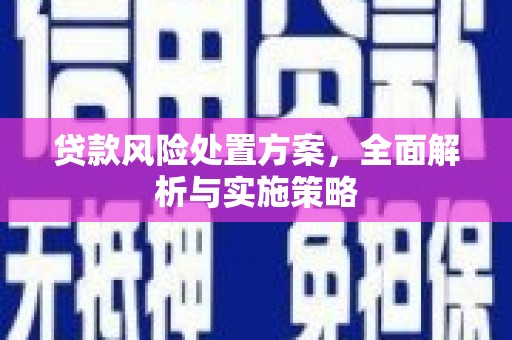 观山湖贷款风险处置方案，全面解析与实施策略
